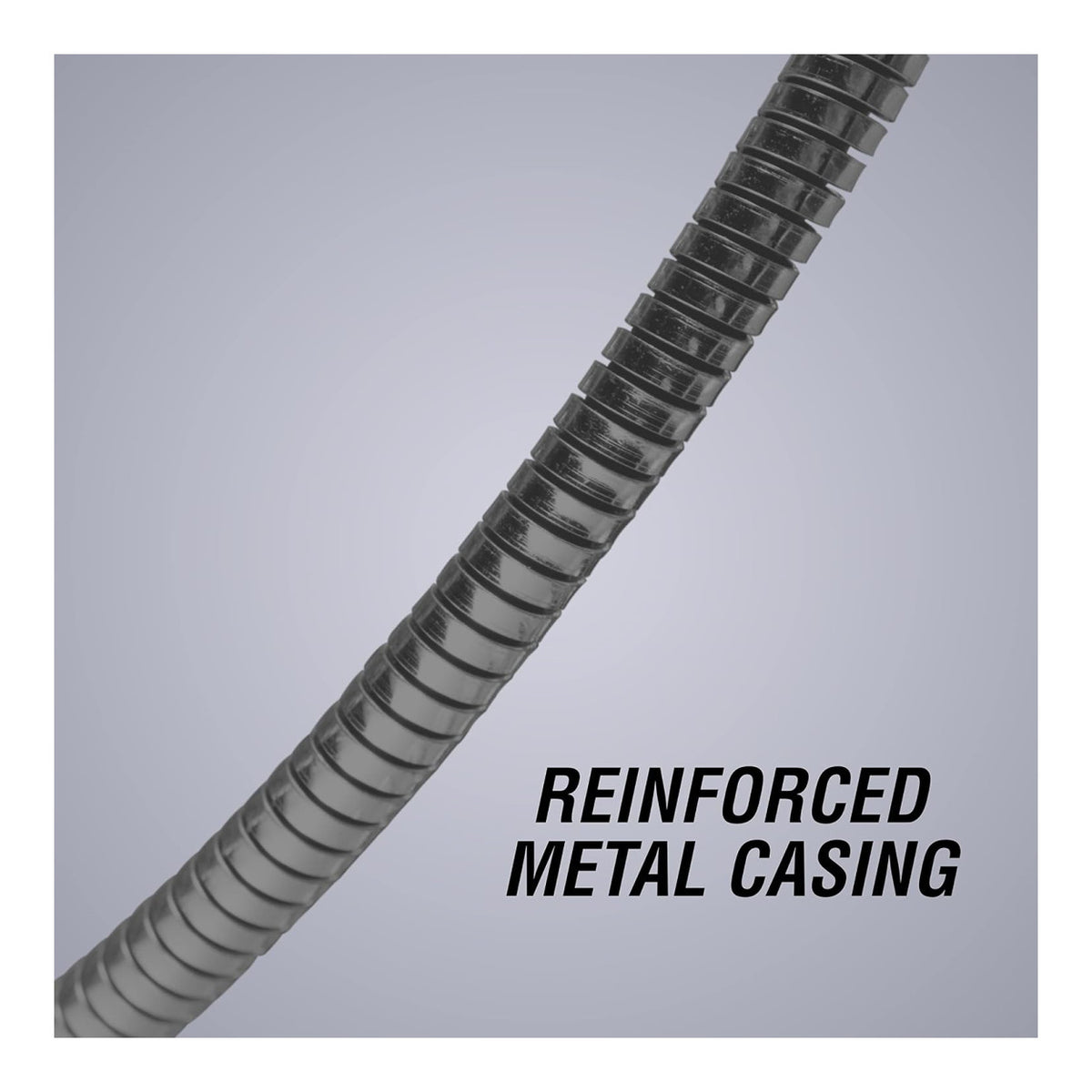 Volkano Iron Series Type-A to MFI Lightning Metallic Spring Cable 1.8m - Gun Metal VK-20094-GM-6