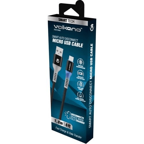 Volkano Smart Series Micro USB Auto Disconnect Cable 1.8m VK-20131-BK