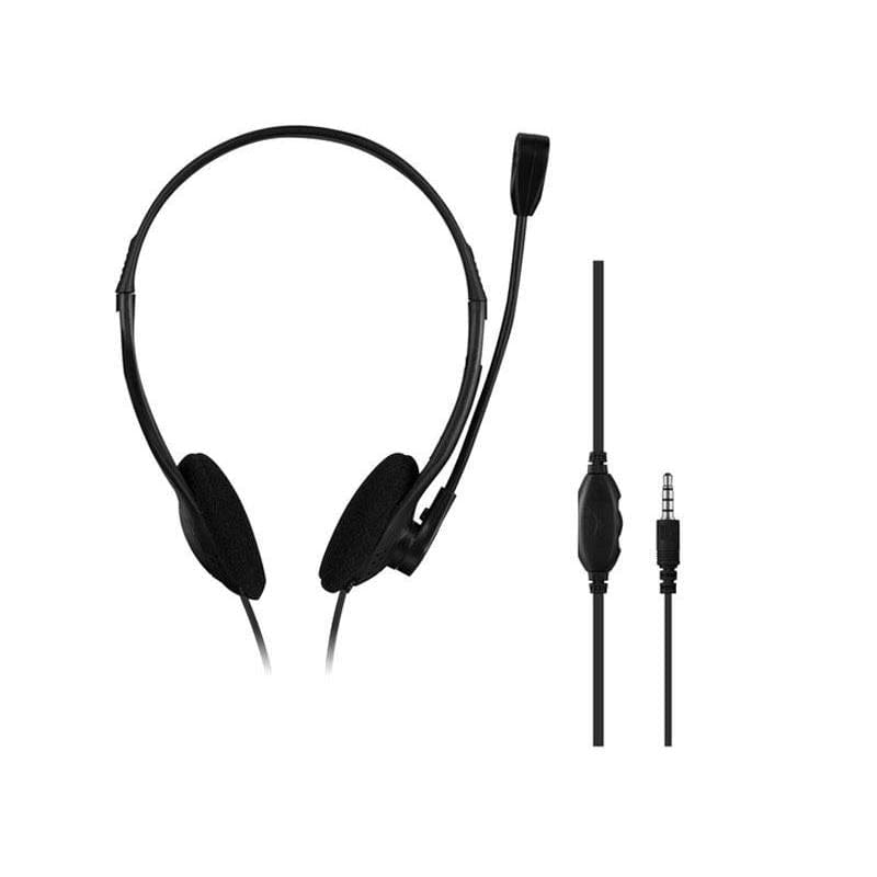 Volkano Chat 2 Aux Series Stereo Headset with Microphone VK-20151-BK
