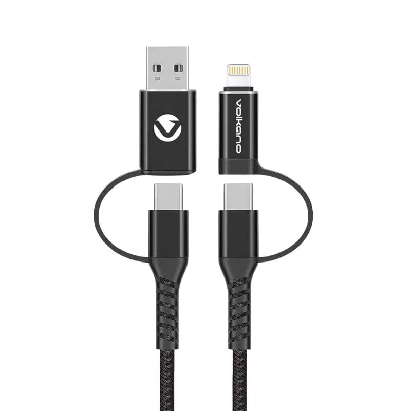 Volkano Weave Series 4-in-1 Charge and Data Cable VK-20170-BK