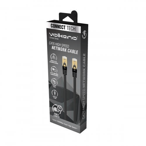 Volkano Connect Series CAT6 Network Cable 1m VK-20181-BK