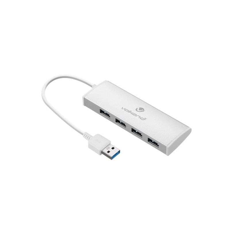 VolkanoX Media Series 4-port USB Hub with Power Adaptor VK-20208-SL