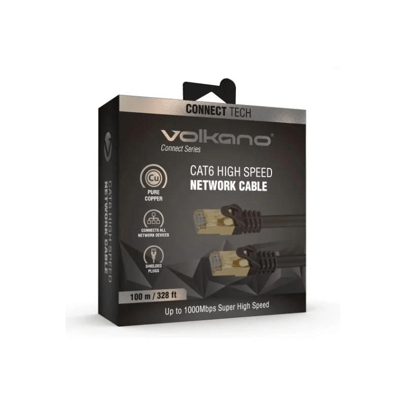 Volkano Connect Series CAT6 Network Cable 100m VK-20224-BK