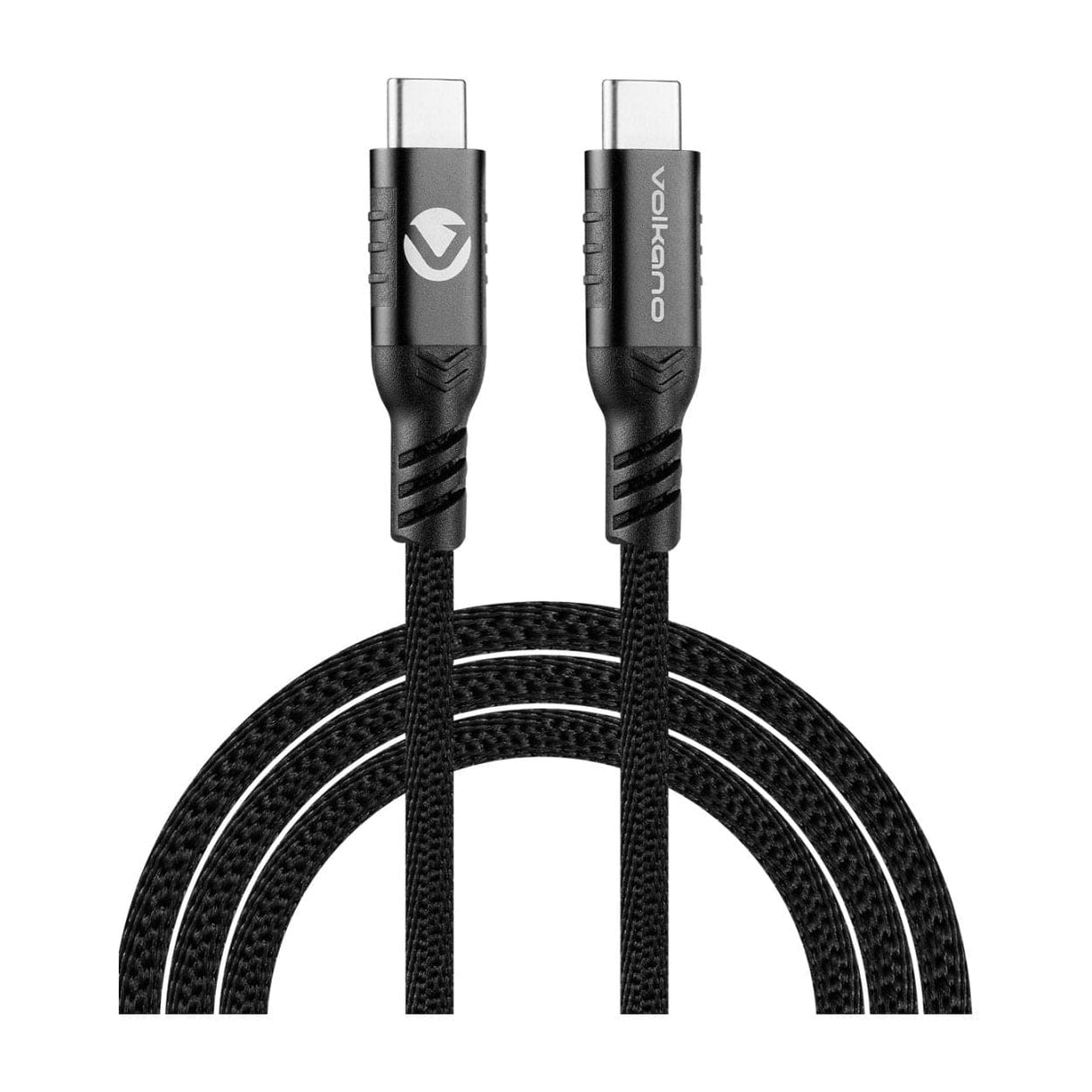 Volkano Weave Series 60W Type-C Male to Male Cable 1.8m Black VK-20239-BK