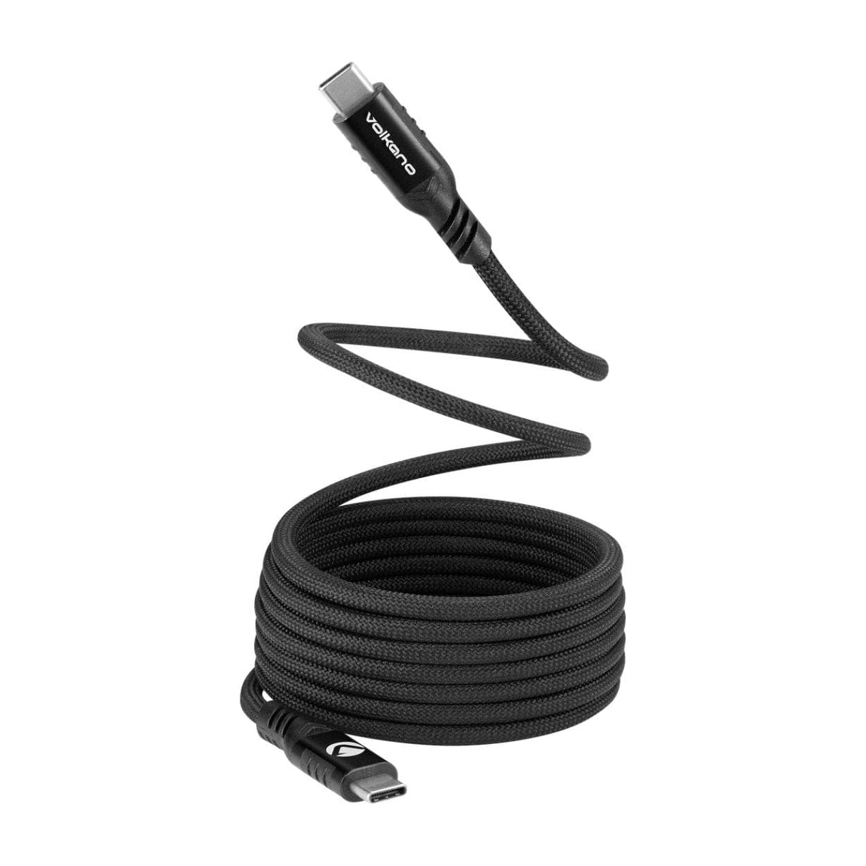 Volkano Weave Series 60W Type-C Male to Male Cable 1.8m Black VK-20239-BK