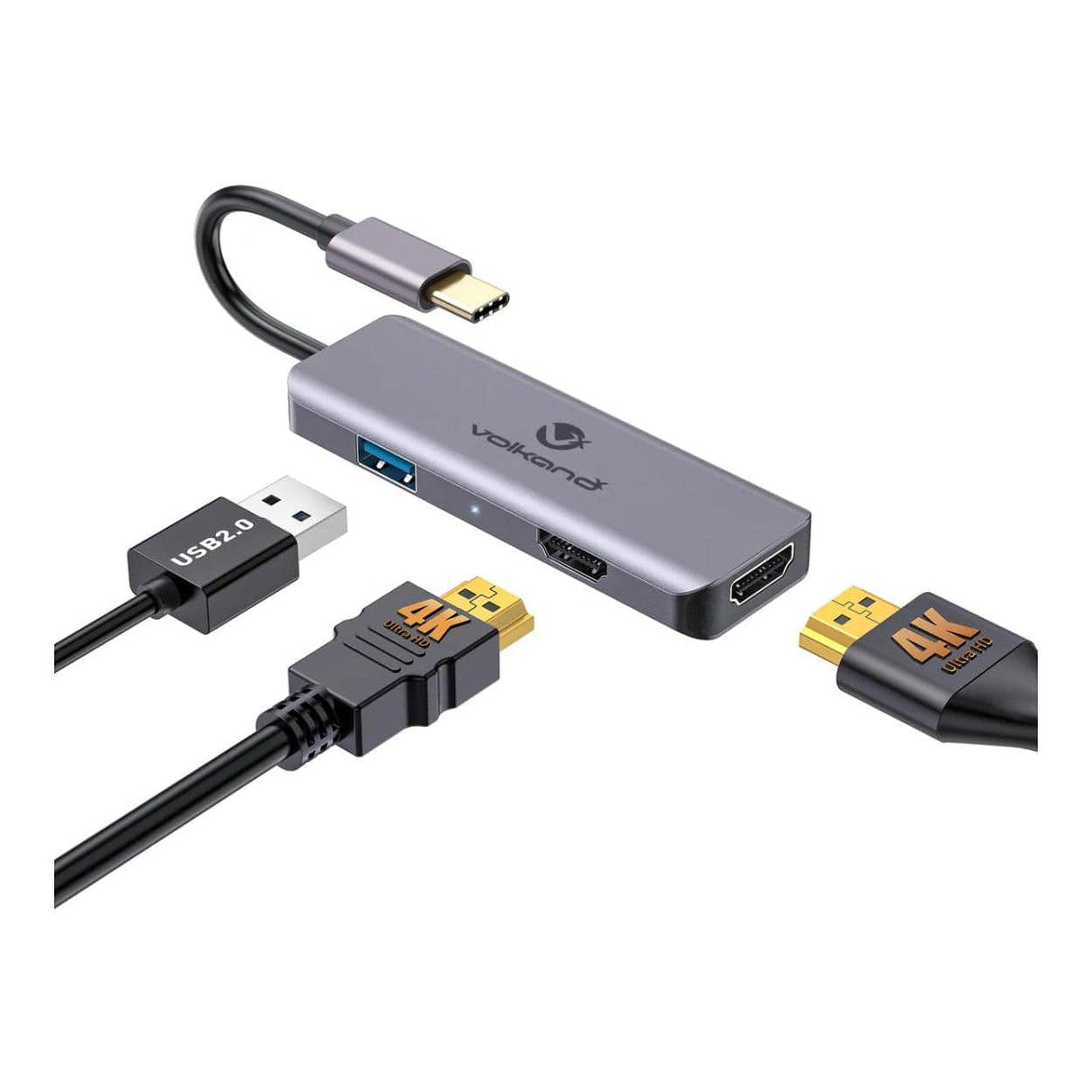 Volkano Expand Series USB-C to Dual 4K HDMI Adapter VK-20244-BK