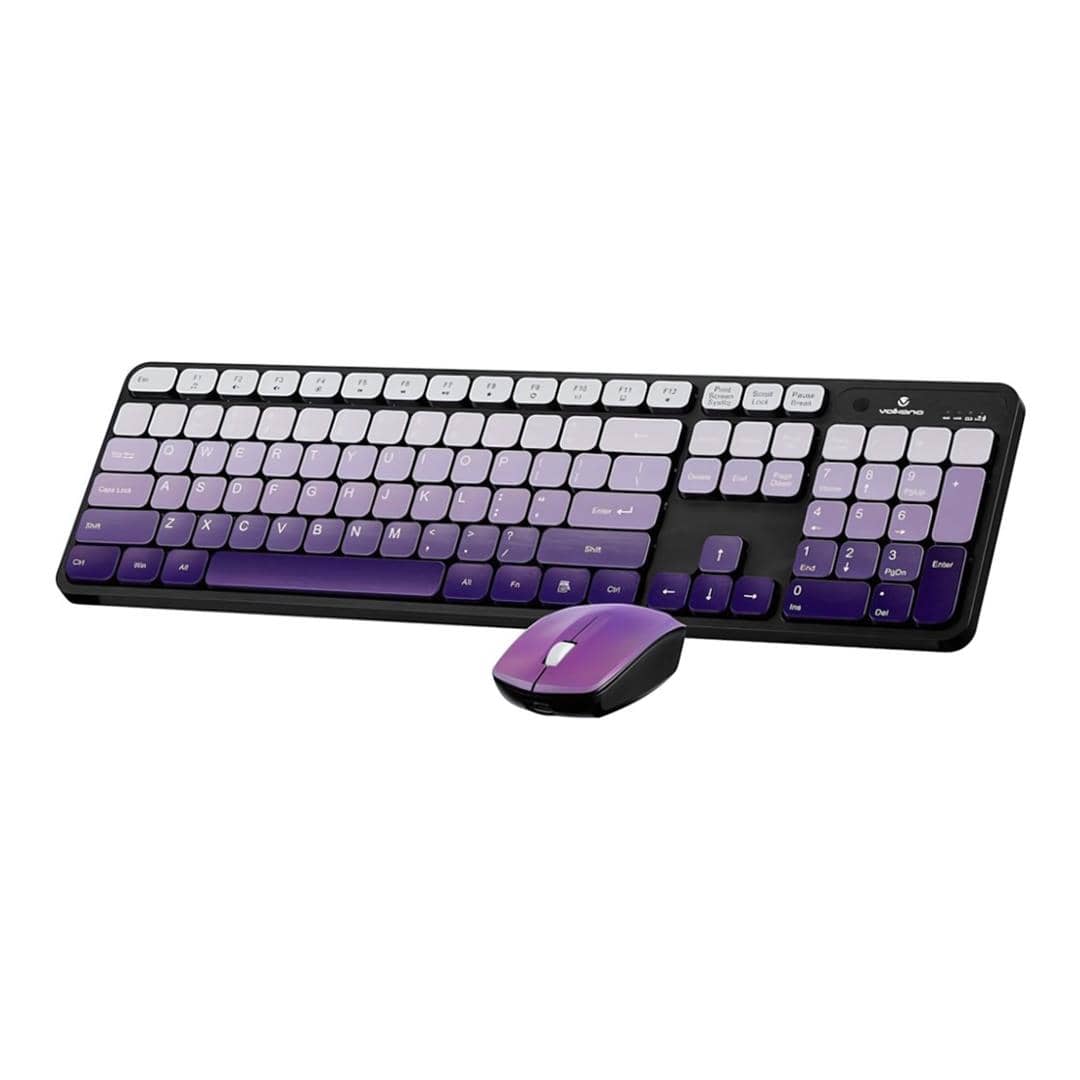 Volkano Prism Series Wireless Keyboard and Mouse Combo - Purple VK-20248-PR