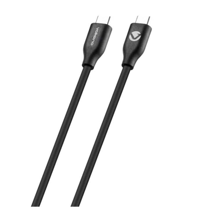 Volkano Flexi Series Type-C Male to Male 60W Cable 2.5m Black VK-20266-BK