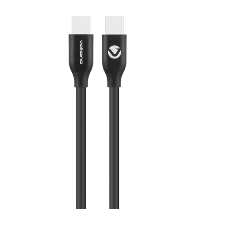 Volkano Flexi Series Type-C Male to Male 60W Cable 2.5m Black VK-20266-BK