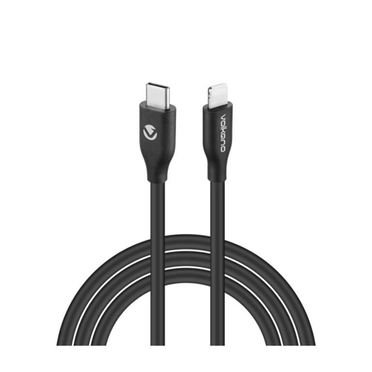 Volkano Flexi Series Type-C to MFI Lightning 27W Cable 2.5m Black VK-20268-BK