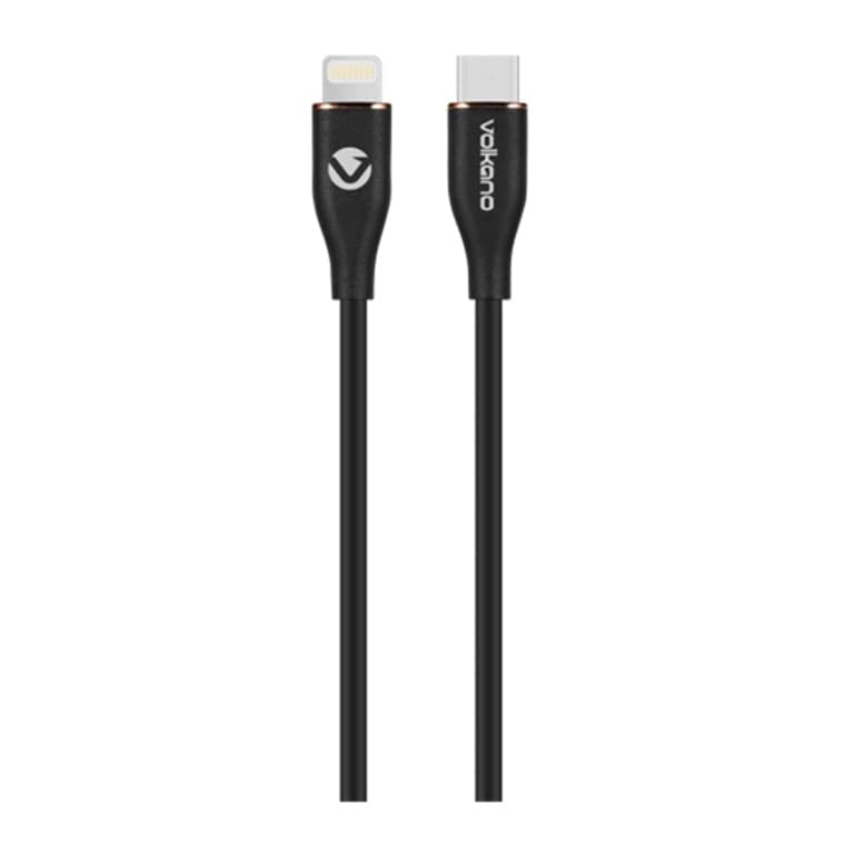 Volkano Flexi Series Type-C to MFI Lightning 27W Cable 2.5m Black VK-20268-BK