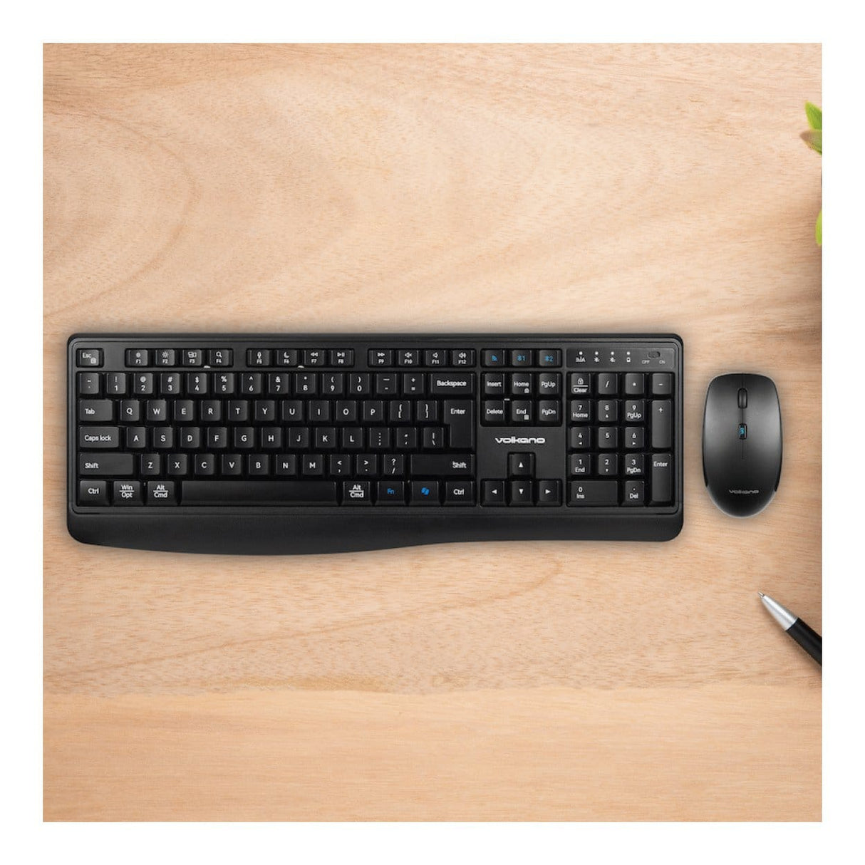 Volkano Onyx Wireless Keyboard and Mouse Combo VK-20306-BK