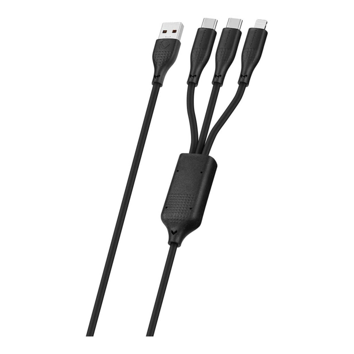 Volkano Nova Series 100W 3-in-1 TPE Cable 1.2m Black VK-30088-BK