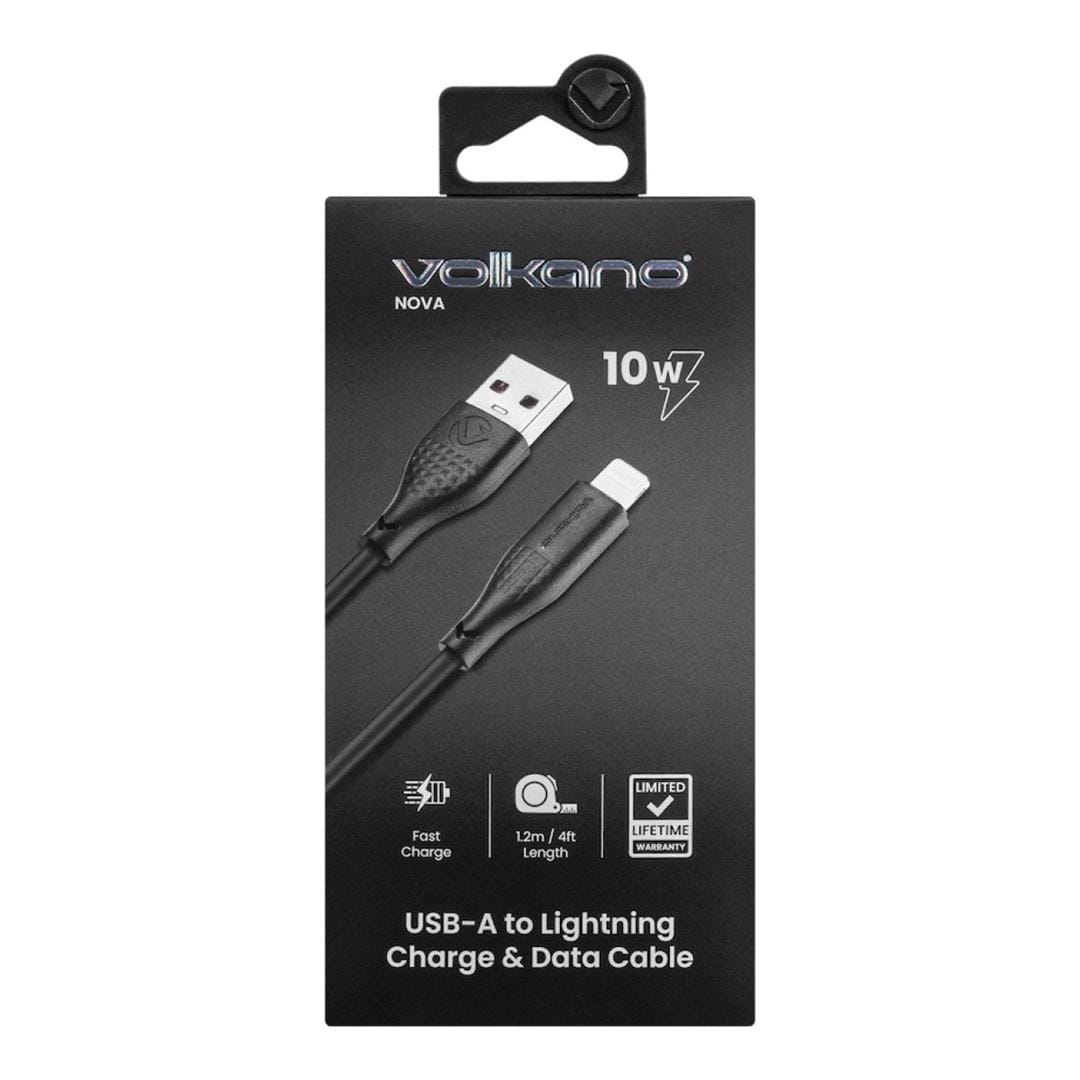 Volkano Nova Series 10W Type-A to Lightning TPE Cable Black VK-30090-BK