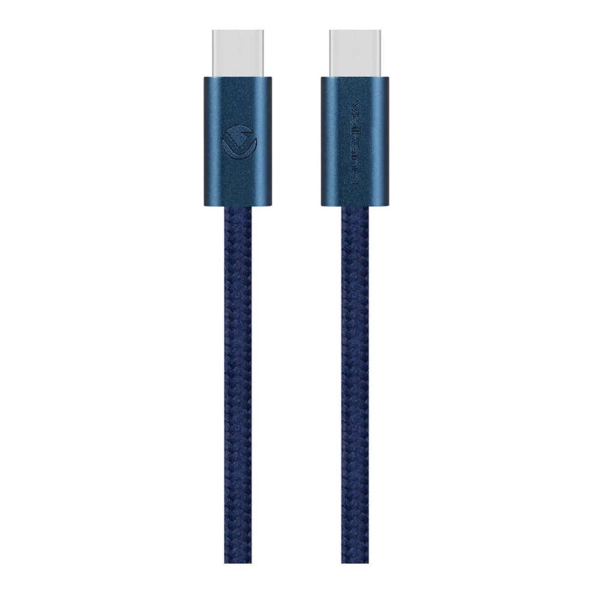 Volkano Weave Series 60W Type-C Male to Male Cable 1.2m Blue VK-30260-BL