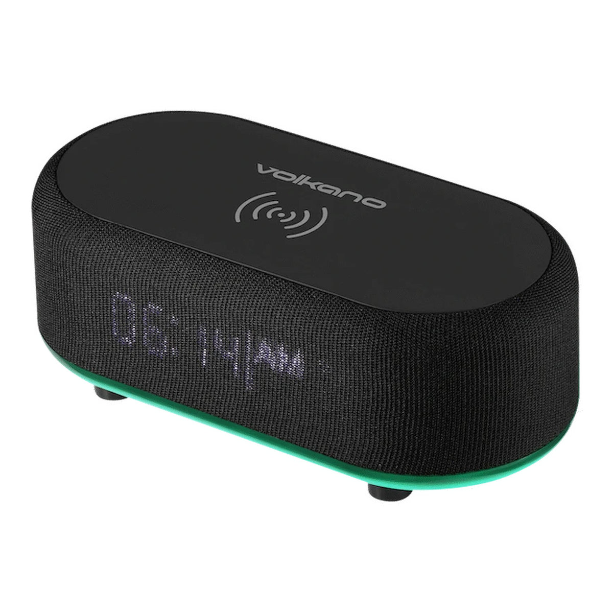 Volkano Radiant Series Alarm Clock Speaker with Wireless Charging Black VK-3135-BK(V1)