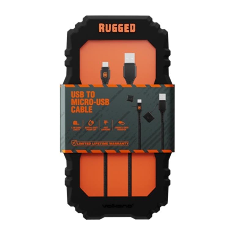 Volkano Rugged Type-A to Micro USB Water and Dust Proof Cable 1.2m VK-4100-U31