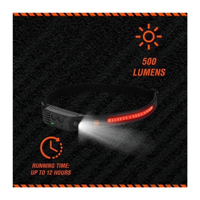 Volkano Rugged 500 Lumens COB Headlamp with Wave Sensor VK-4105-BK