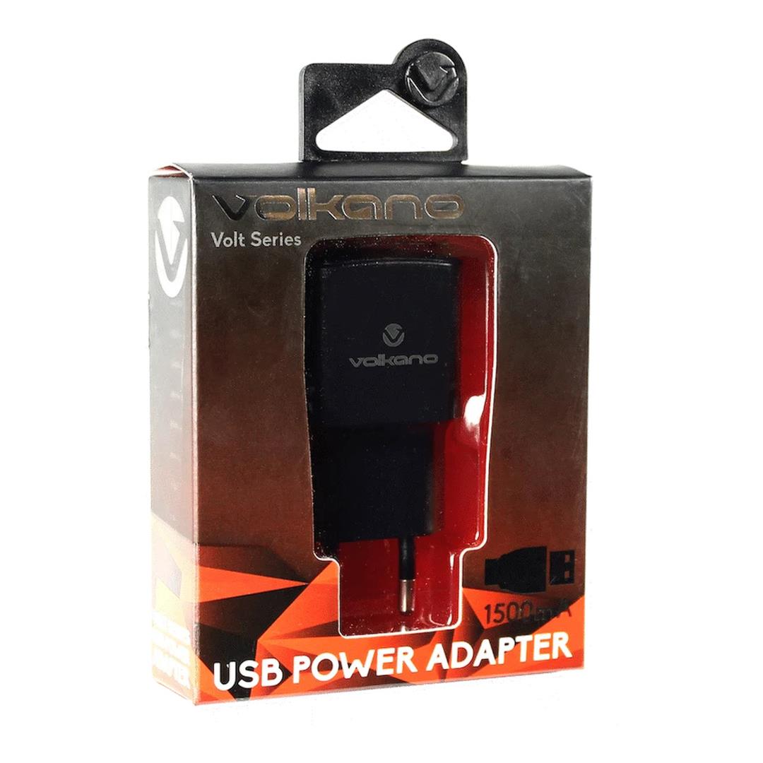 Volkano Volt M Series 2A USB Wall Charger with Micro USB Cable Black VK-5002-BK