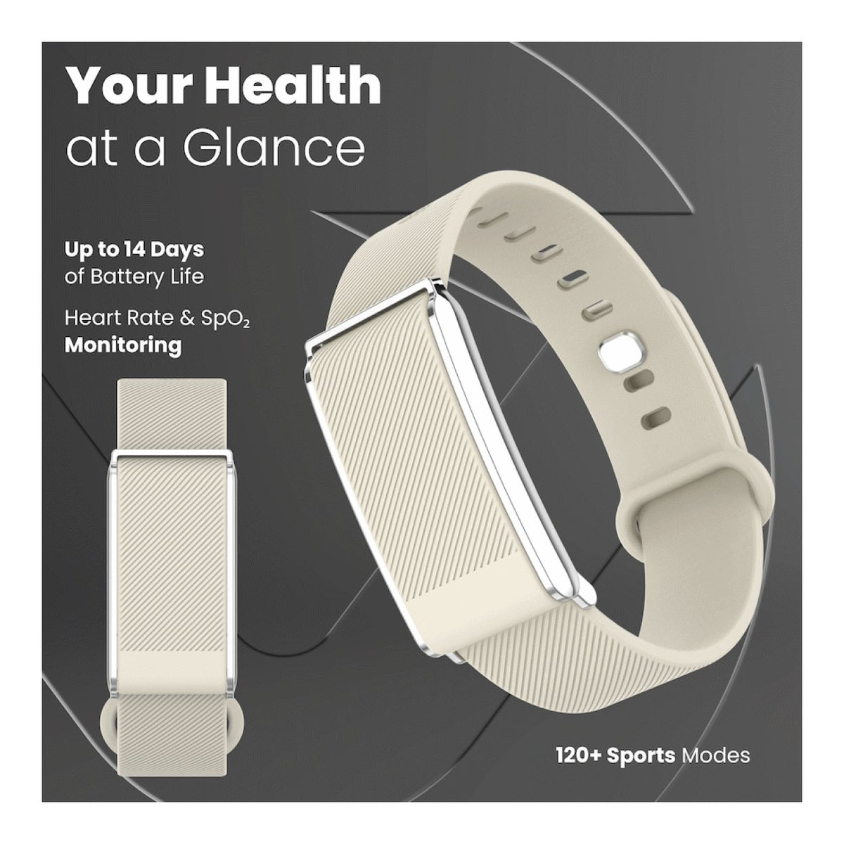 Volkano Vida Series Smart Fitness Band Beige VK-5101-BG