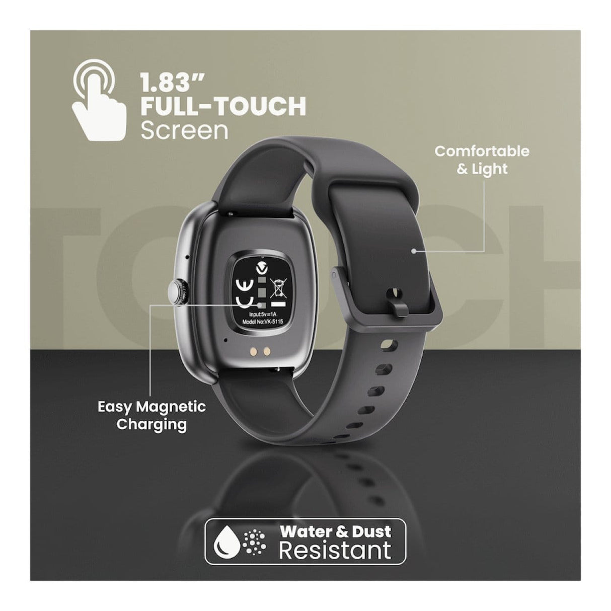 Volkano Elevate Series Smartwatch Black VK-5115-BK