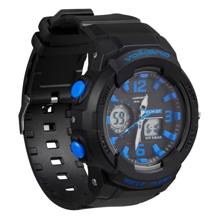 Volkano Session Series Sports Watch Black and Blue VK-5202-BKBL