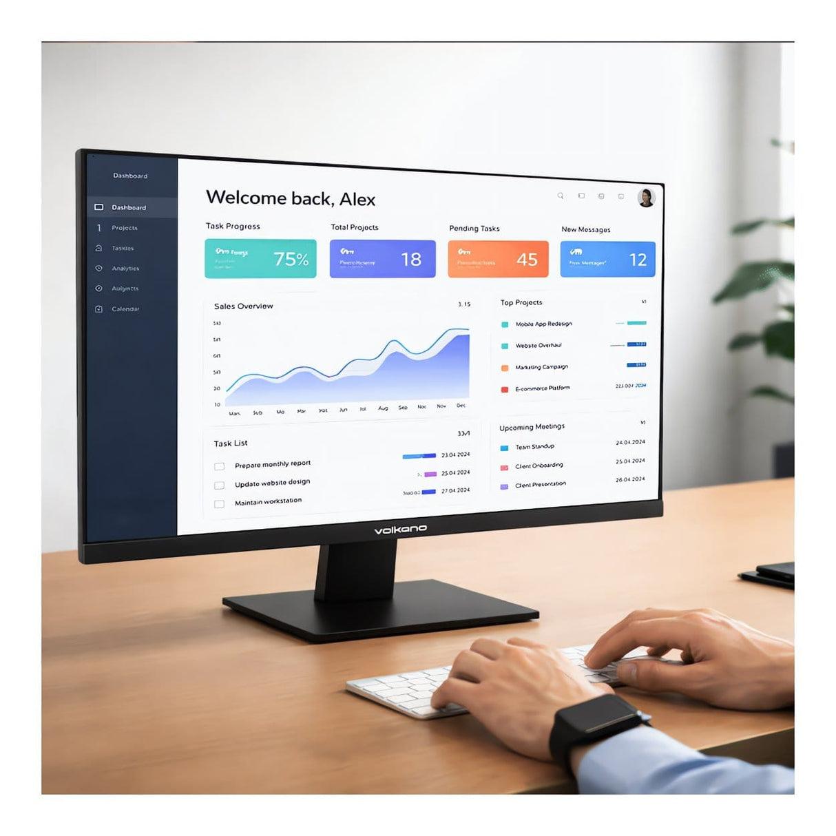 Volkano 27-inch 1920 x 1080p FHD 16:9 100Hz 5ms LED IPS Monitor VK-5603-BK
