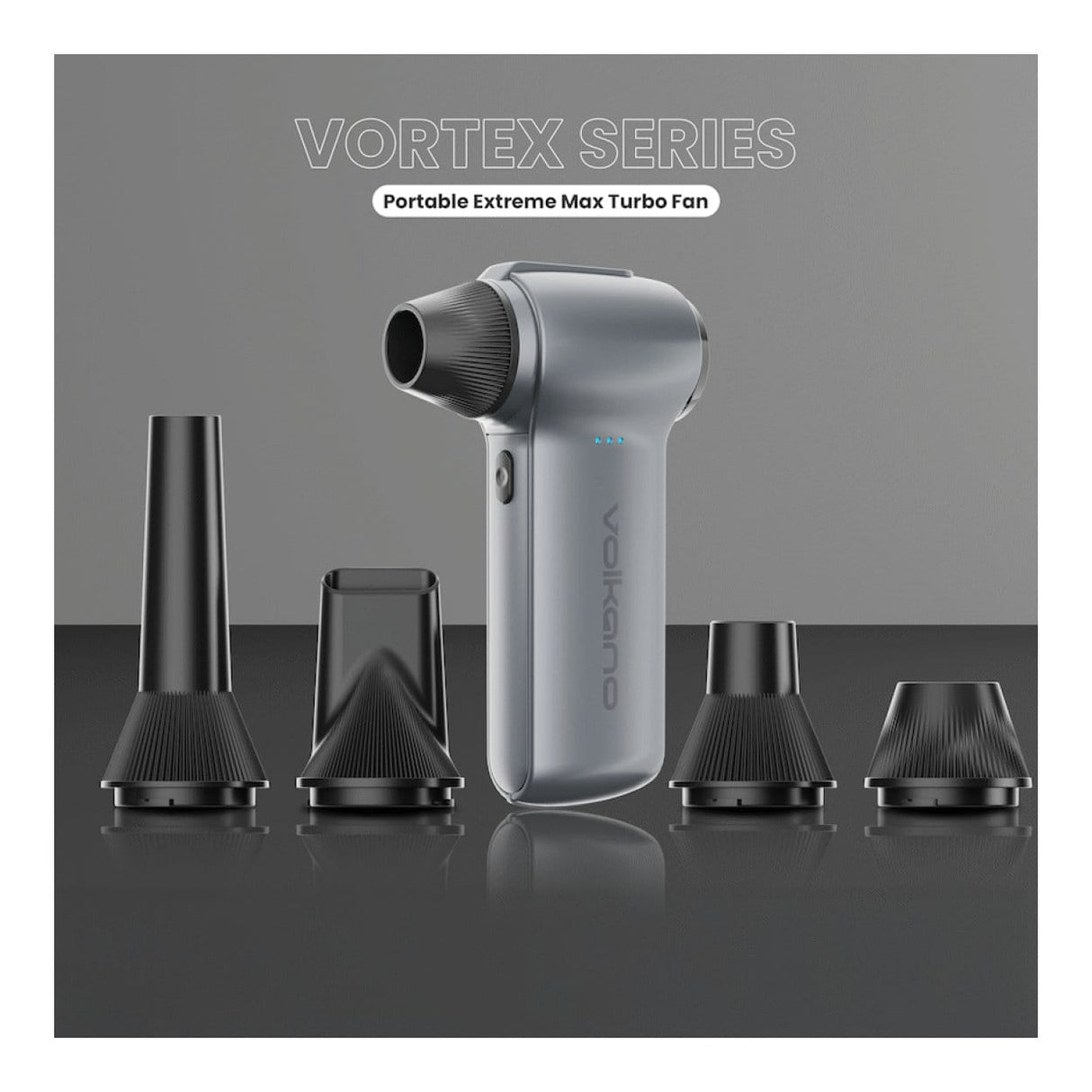 Volkano Vortex Series Portable Extreme Max Turbo Fan Gun Metal VK-6102-GM