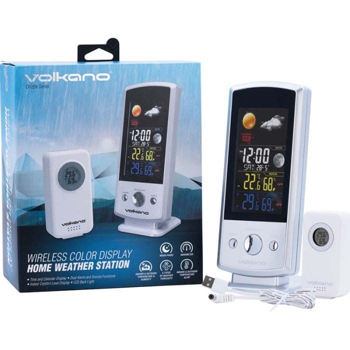 Volkano Drizzle Series Weather Station White VK-6301-WT