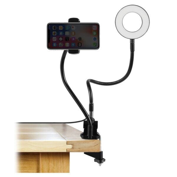 Volkano Insta Series Ring Light with Desk Clamp VK-6501-BK