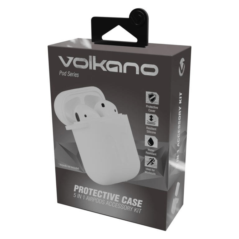 Volkano Pods Series 5-in-1 Accessory Kit Air Pods White VK-7099-WT