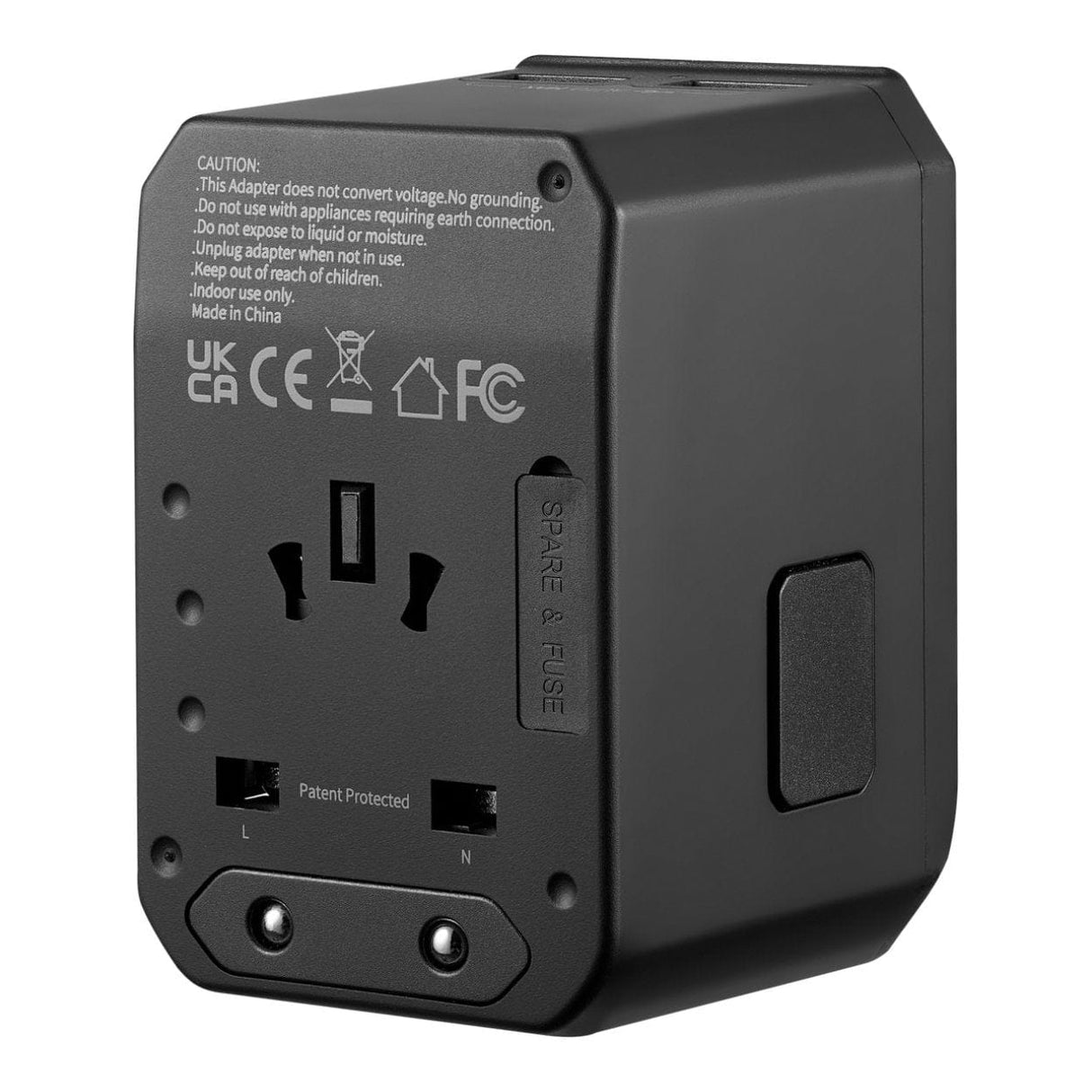 Volkano Jetsetter Series 45W PD Travel Adaptor Black VK-8027-BK