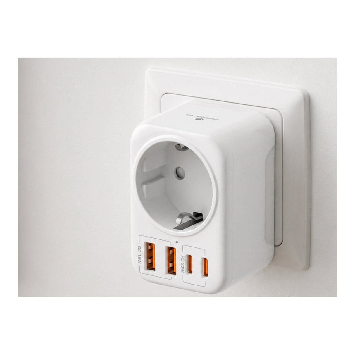 Volkano MultiVolt Series 20W SA Plug to Multi Travel Socket VK-8031-WT