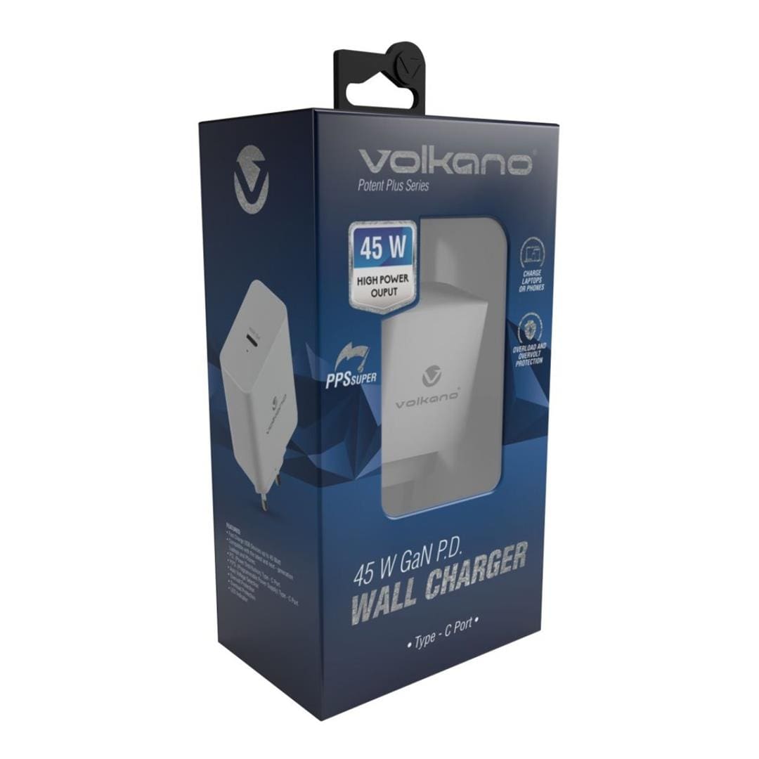 Volkano Potent Plus 45W GaN PD Wall Charger VK-8054-WT(V1)
