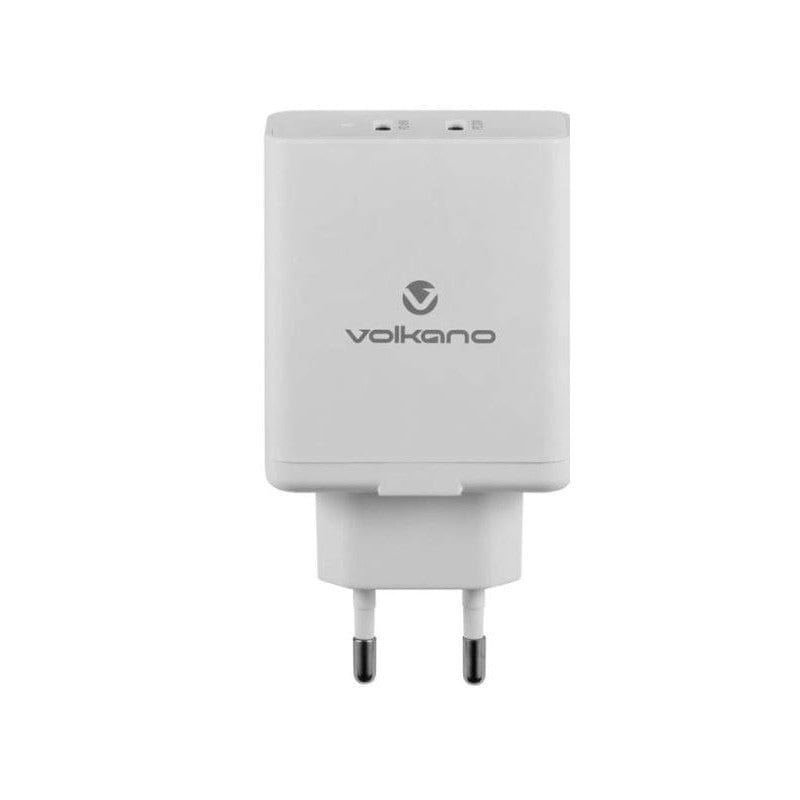 Volkano Potent Duo Series 65W Dual PD Compact Wall Charger VK-8055-WT