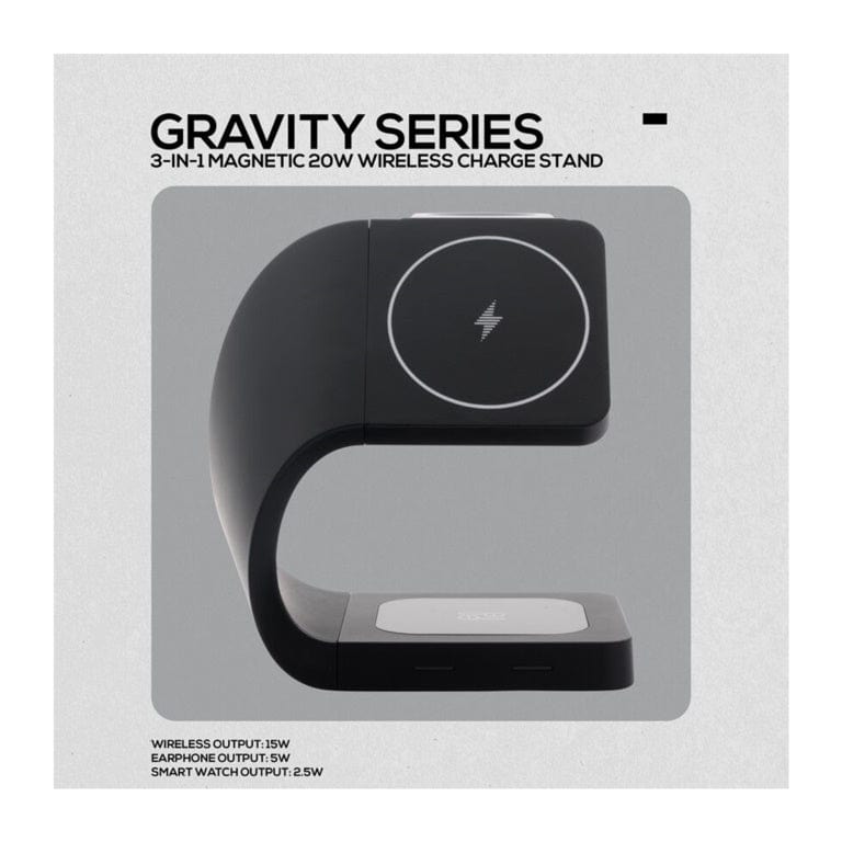 Volkano Gravity 3-in-1 Wireless Charger VK-8401-BK