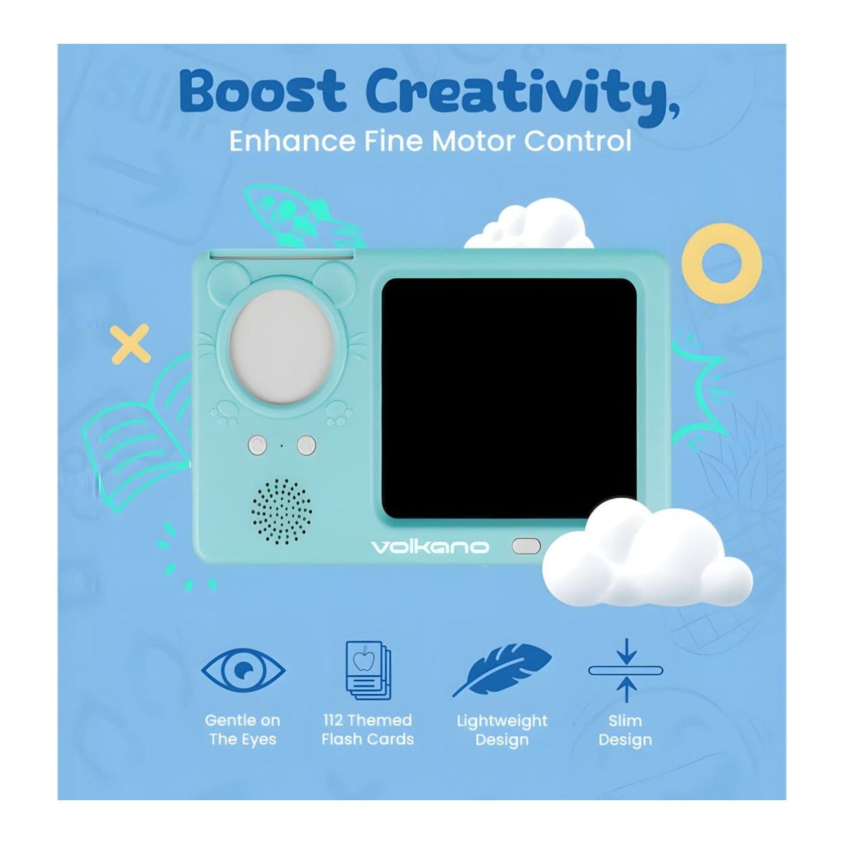 Volkano SmartDoodle Series LCD Writing Pad with Card Reader VK-852-TQ
