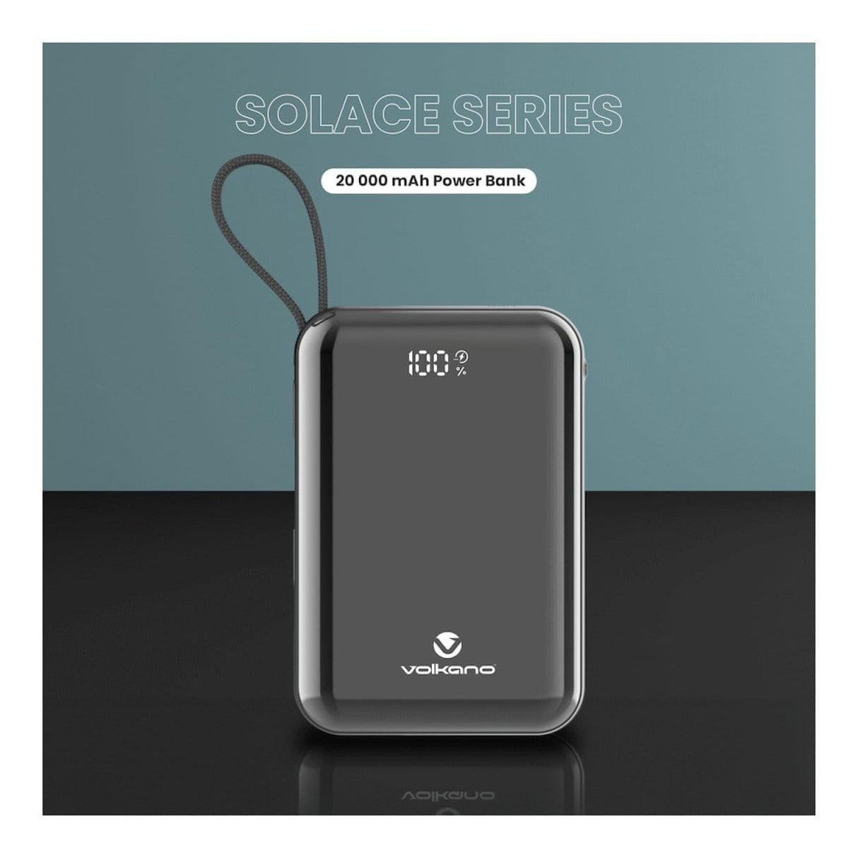 Volkano Solace Series 20000mAh Powerbank Black VK-9040-BK