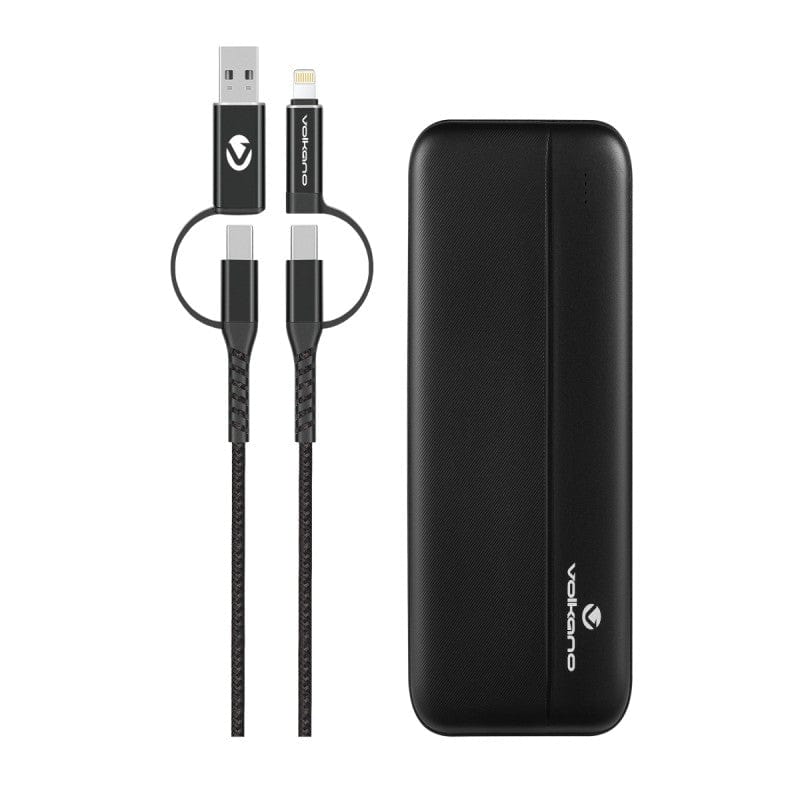 Volkano 20000mAh Powerbank with 4-in-1 Cable Black VK-BUN-10