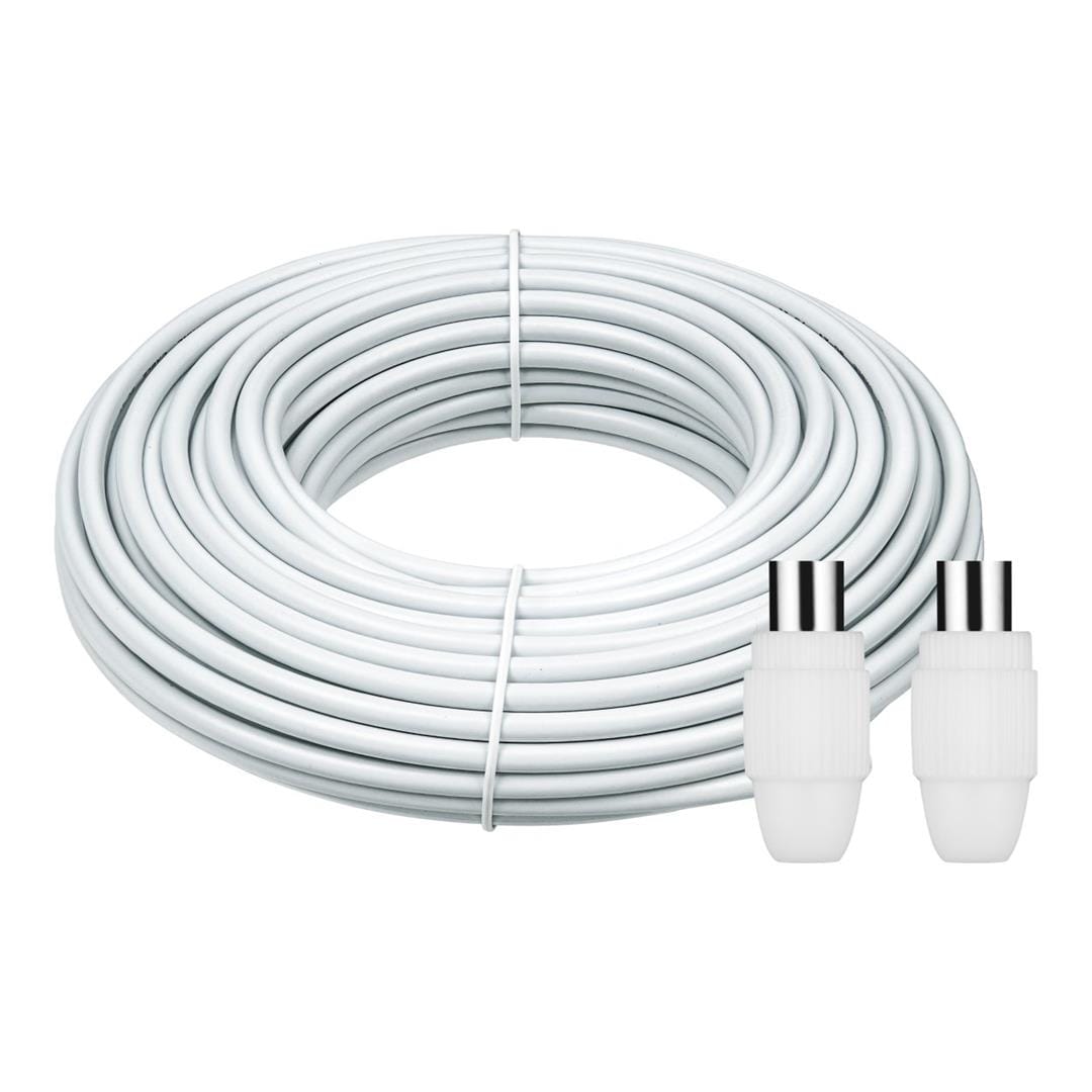 Volkano Male to Female Coax Plugs with Coax TV Cable 20m VK-BUN-79