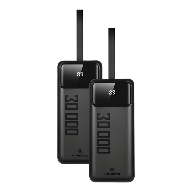 Volkano Punch Series 30000mAh Power 2-pack Black VK-BUN-88