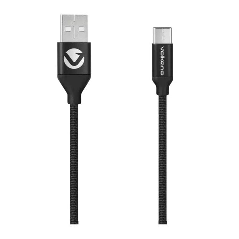 Volkano On-The-Go Type-A to Type-C 18W Braided Cable 1m VK-PDQ-301-BK