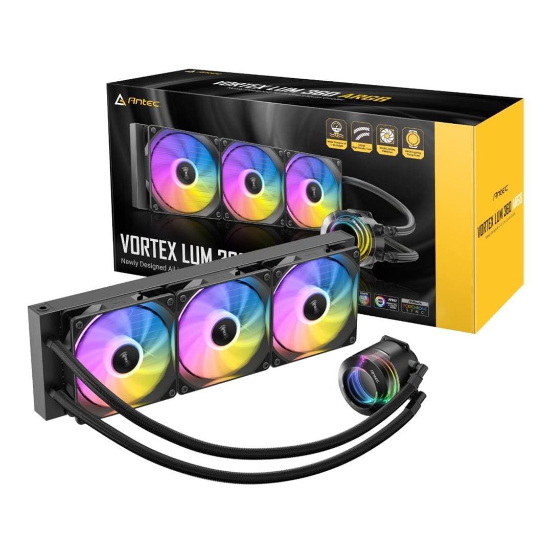Antec VORTEX LUM 360 ARGB AIO CPU Liquid Cooler Black