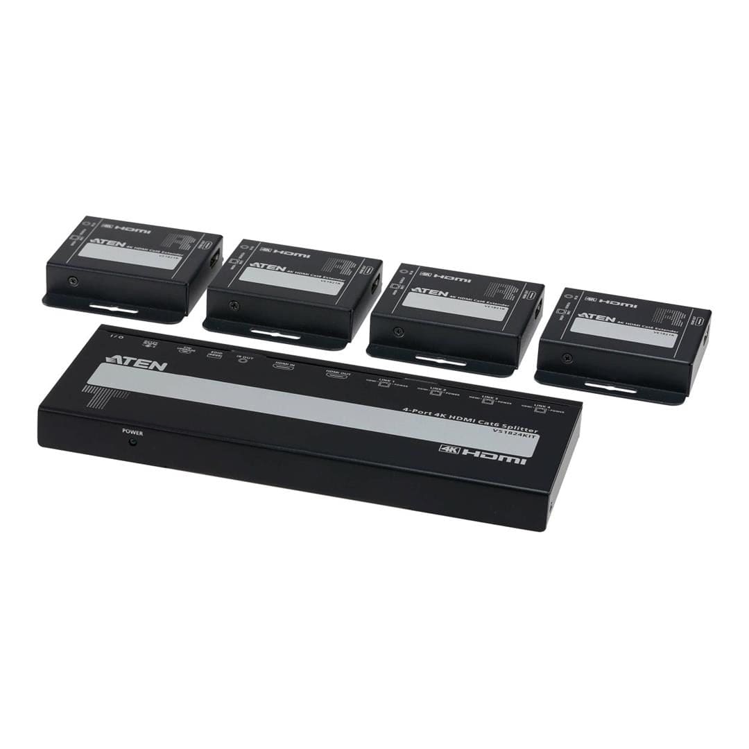 Aten VS1824KIT 4-port 4K HDMI Cat 6 Splitter with Receivers