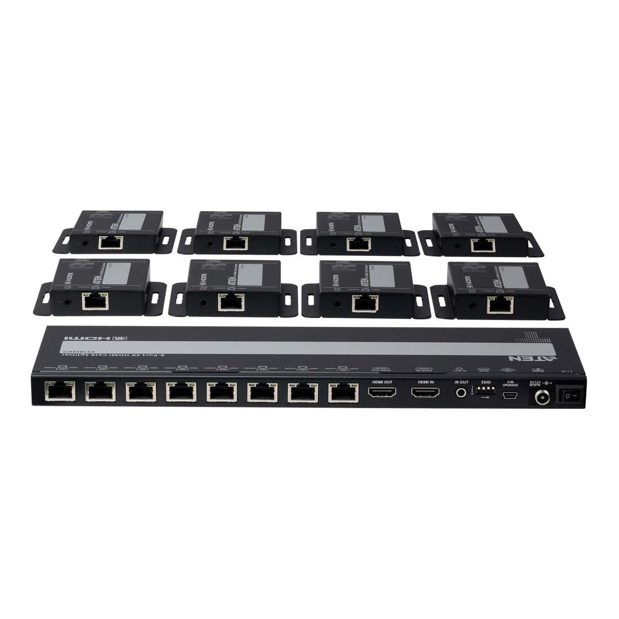 Aten VS1828KIT 8-port 4K HDMI Cat 6 Splitter with Receivers