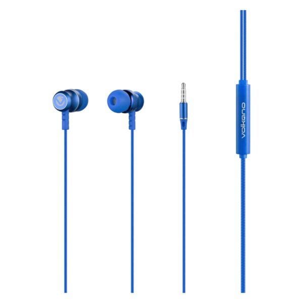 Volkano Stannic Series Wired Earphones with Mic Blue VSN202-B(V2)