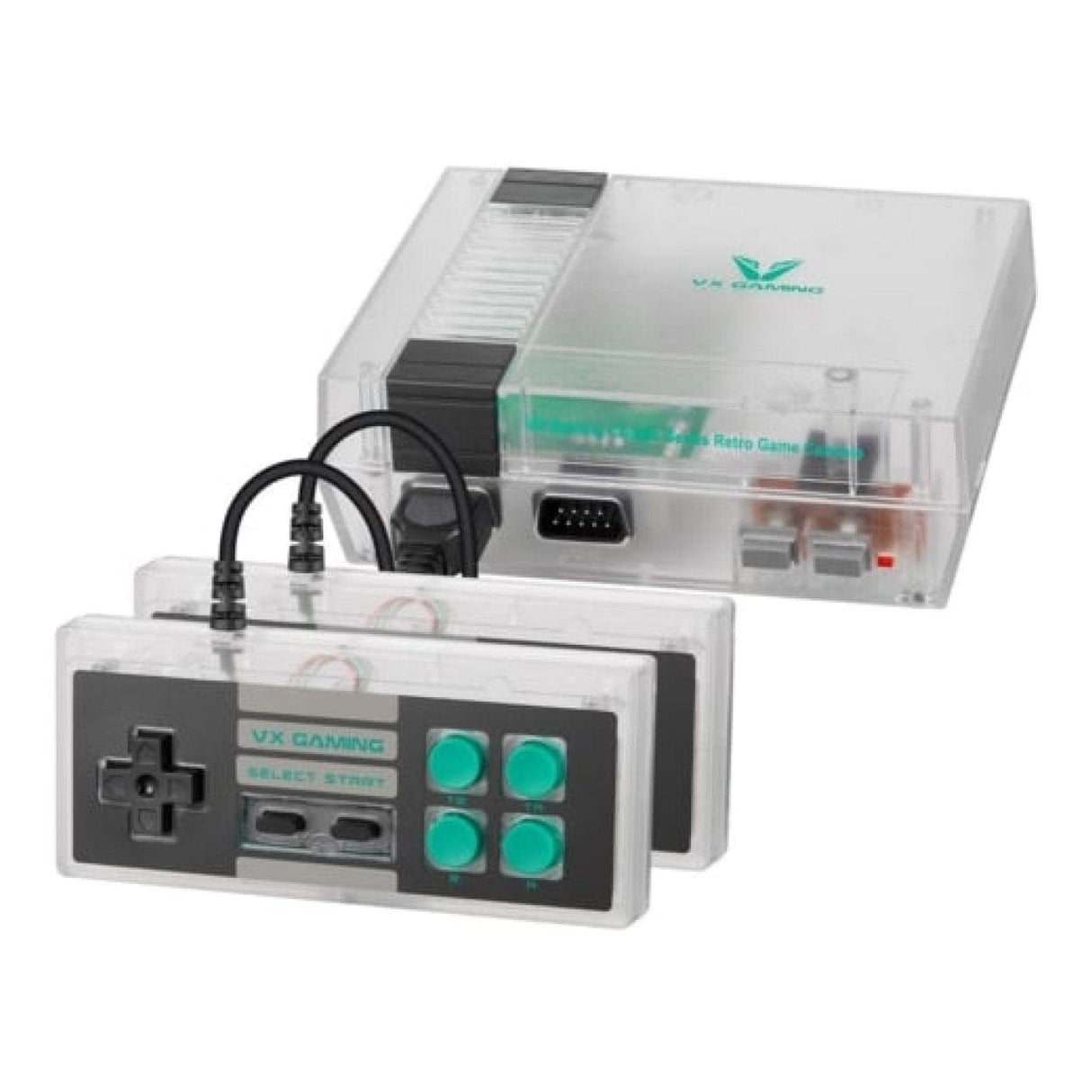 Volkano VX Gaming Classic 2.0 Series Game Station with 2 Controllers Clear VX-160-CL