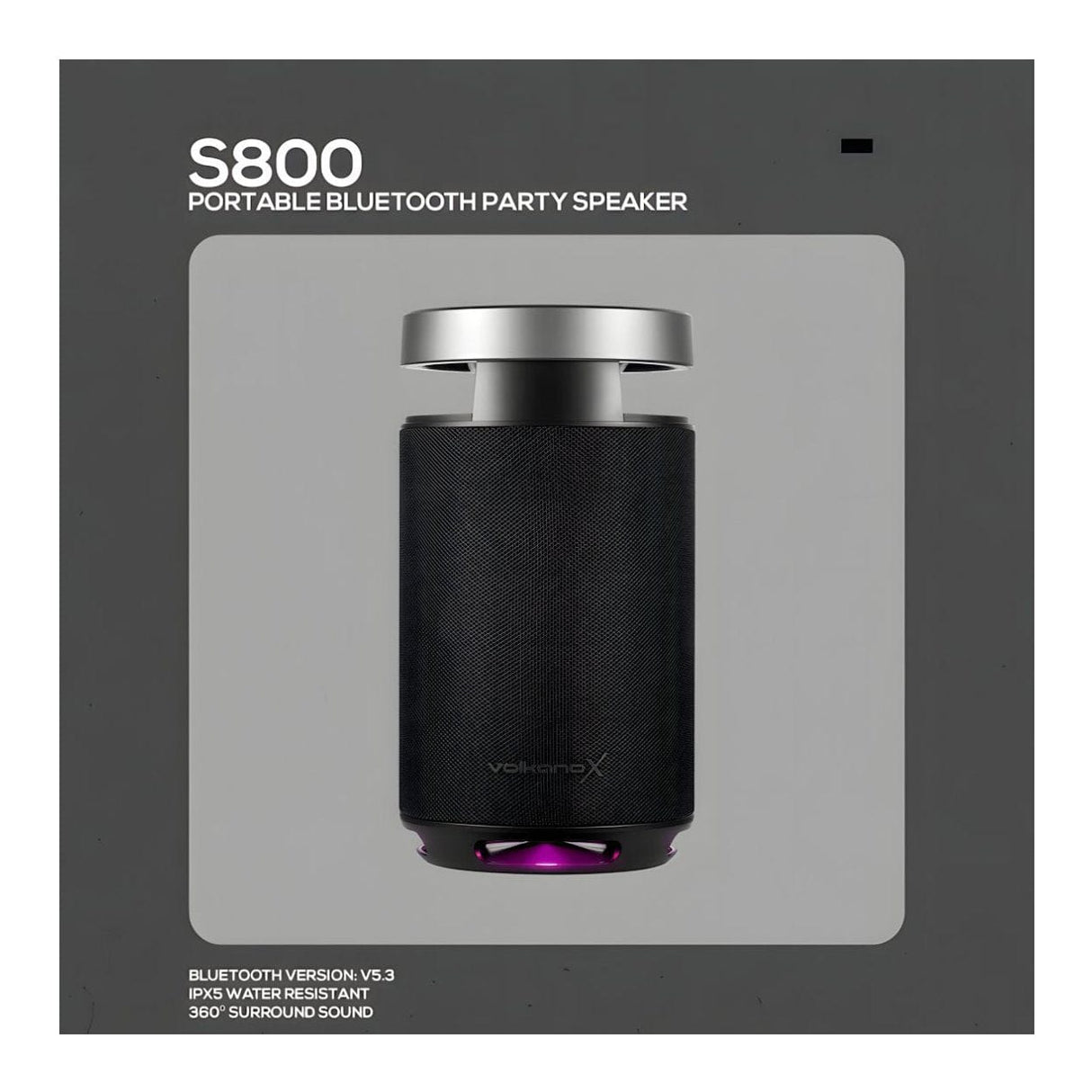 VolkanoX S800 Portable Bluetooth Party Speaker VXS-800-BK