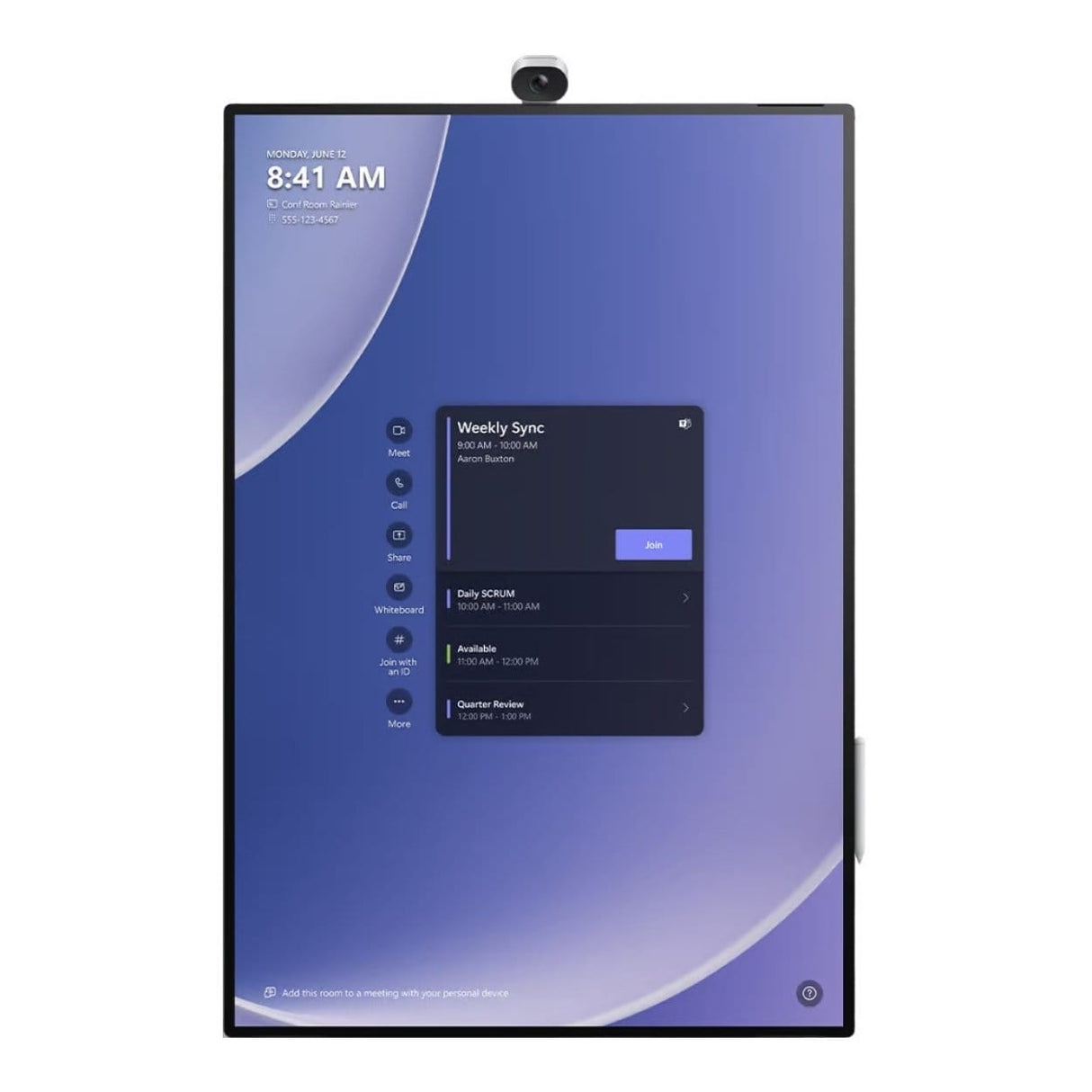 Microsoft Surface Hub 3 85-Inch 4K UHD Interactive Large Format Display Platinum VY7-00010