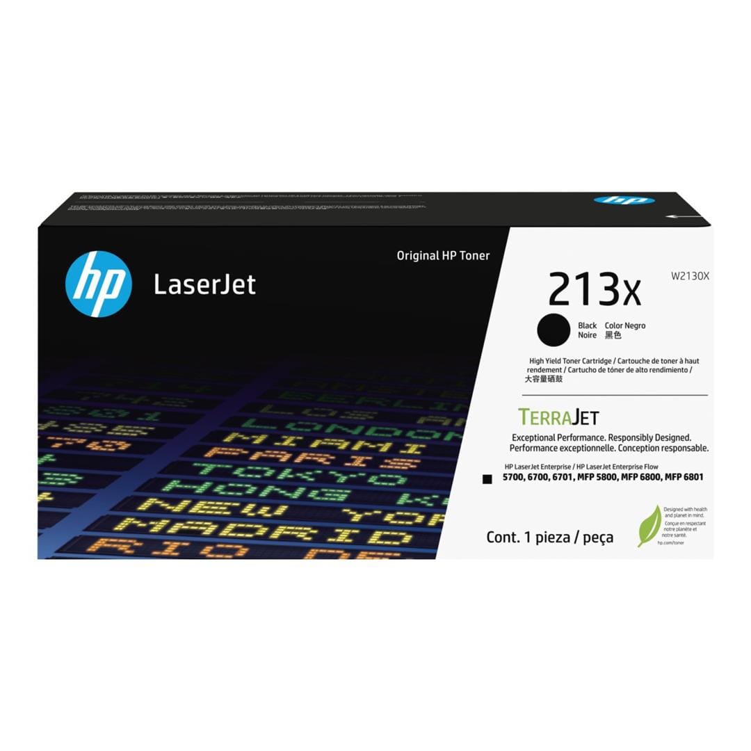 HP 213X Black LaserJet Toner Cartridge 9,000 Pages Original W2130X Single-pack